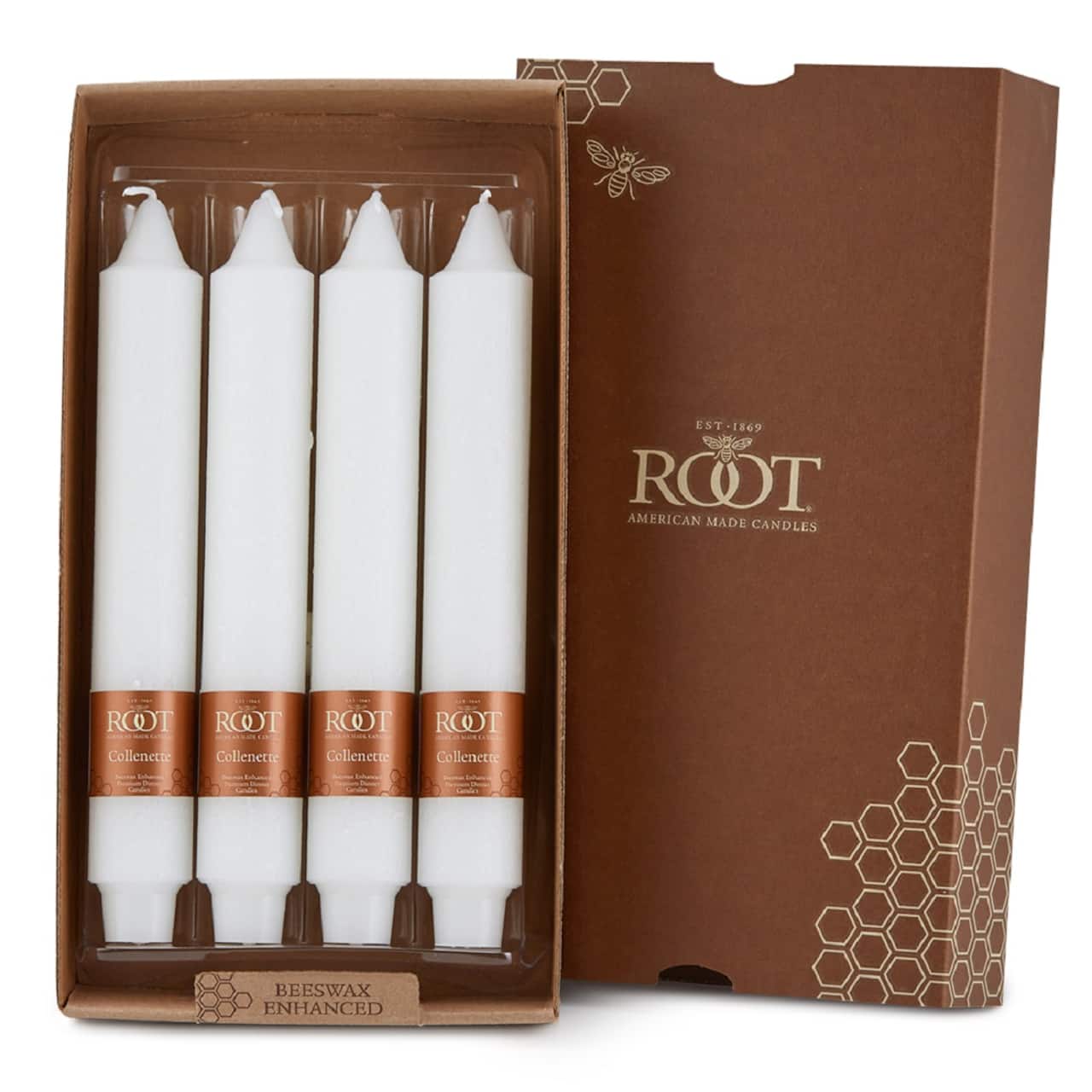 Root Candles 9" Unscented Timberline™ Collenette Taper Candles, 4ct.